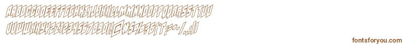 Шрифт Galaxyforceoutital – коричневые шрифты на белом фоне