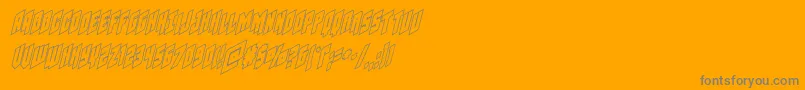 Galaxyforceoutital-Schriftart – Graue Schriften auf orangefarbenem Hintergrund