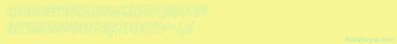 Czcionka Galaxyforceoutital – zielone czcionki na żółtym tle