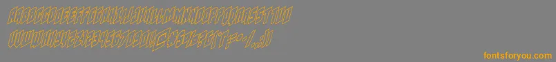 Galaxyforceoutital Font – Orange Fonts on Gray Background