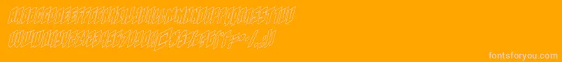Galaxyforceoutital Font – Pink Fonts on Orange Background
