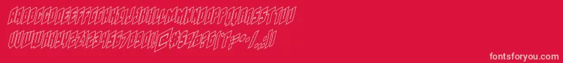 Galaxyforceoutital Font – Pink Fonts on Red Background