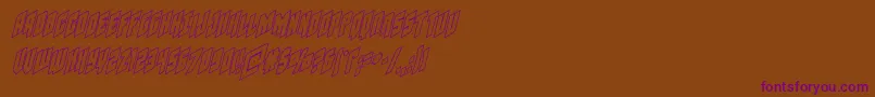 Galaxyforceoutital-Schriftart – Violette Schriften auf braunem Hintergrund