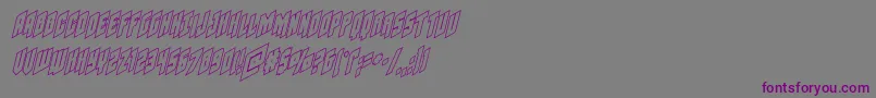 Шрифт Galaxyforceoutital – фиолетовые шрифты на сером фоне