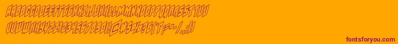 Galaxyforceoutital Font – Purple Fonts on Orange Background