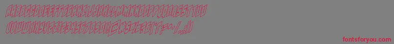 Galaxyforceoutital Font – Red Fonts on Gray Background