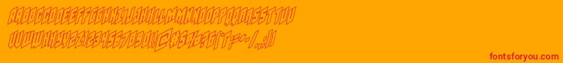 Galaxyforceoutital Font – Red Fonts on Orange Background