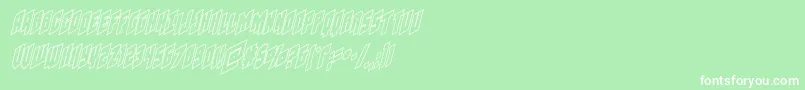 Galaxyforceoutital Font – White Fonts on Green Background