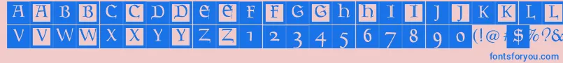 Goudamentbricks Font – Blue Fonts on Pink Background