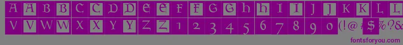 Goudamentbricks Font – Purple Fonts on Gray Background