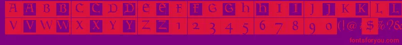 Goudamentbricks Font – Red Fonts on Purple Background