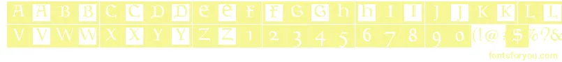 Czcionka Goudamentbricks – żółte czcionki