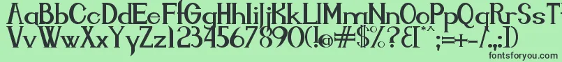 Endora Font – Black Fonts on Green Background