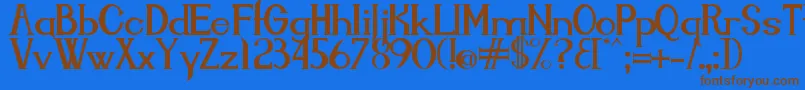 Подробнее о шрифте Endora Шрифт Endora – коричневые шрифты на синем фоне