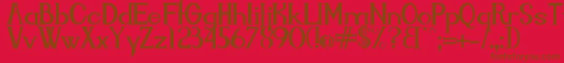 Endora Font – Brown Fonts on Red Background