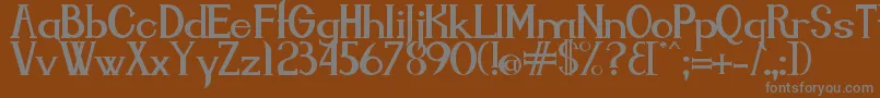 Więcej informacji o czcionce Endora Czcionka Endora – szare czcionki na brązowym tle