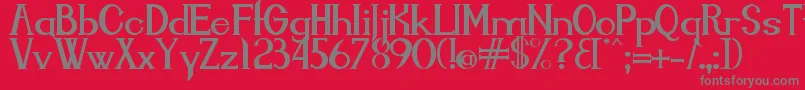 Endora Font – Gray Fonts on Red Background