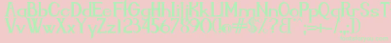 Endora Font – Green Fonts on Pink Background