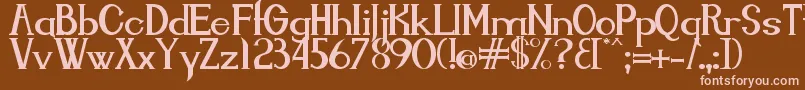 Шрифт Endora – розовые шрифты на коричневом фоне