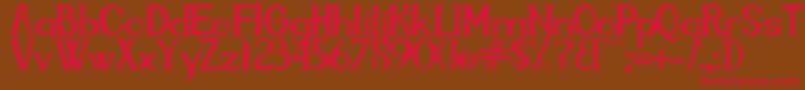Endora Font – Red Fonts on Brown Background