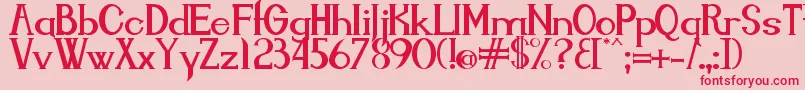 Endora Font – Red Fonts on Pink Background