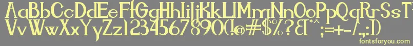 Endora Font – Yellow Fonts on Gray Background