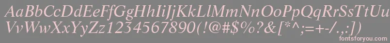 ResourceSsiItalic Font – Pink Fonts on Gray Background