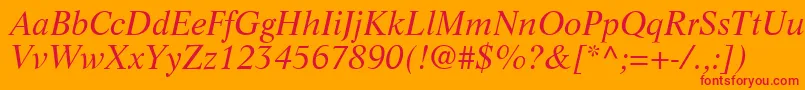 ResourceSsiItalic Font – Red Fonts on Orange Background