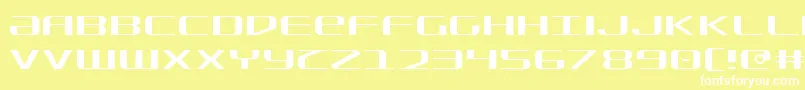 フォントSdf Light – 黄色い背景に白い文字