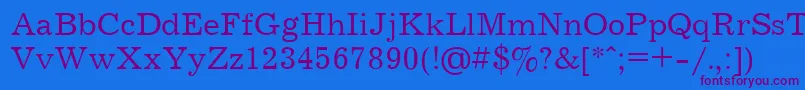 Ukrainianjournal Font – Purple Fonts on Blue Background