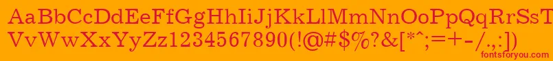 Ukrainianjournal Font – Red Fonts on Orange Background