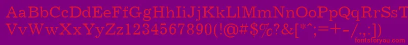 Ukrainianjournal Font – Red Fonts on Purple Background