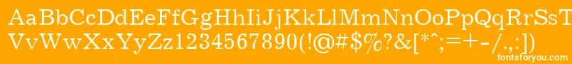 Ukrainianjournal Font – White Fonts on Orange Background