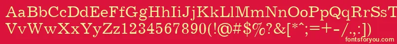 Ukrainianjournal Font – Yellow Fonts on Red Background