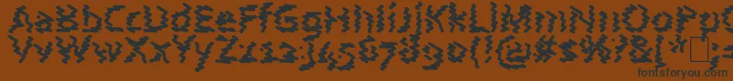 Шрифт AstralWave – чёрные шрифты на коричневом фоне