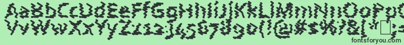 Шрифт AstralWave – чёрные шрифты на зелёном фоне