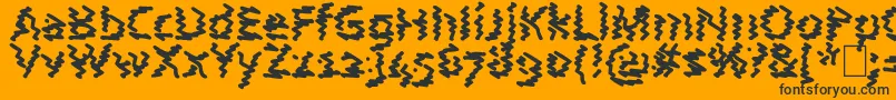 フォントAstralWave – 黒い文字のオレンジの背景