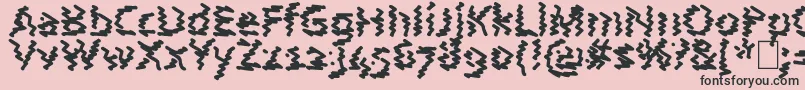 フォントAstralWave – ピンクの背景に黒い文字