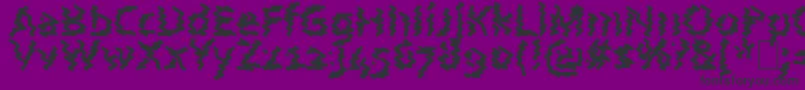 Fonte AstralWave – fontes pretas em um fundo violeta