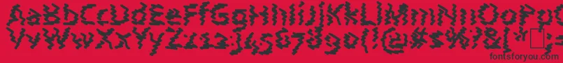 AstralWave-fontti – mustat fontit punaisella taustalla