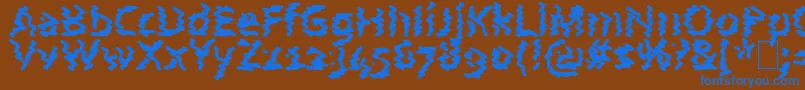AstralWave-fontti – siniset fontit ruskealla taustalla