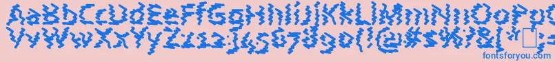 Шрифт AstralWave – синие шрифты на розовом фоне