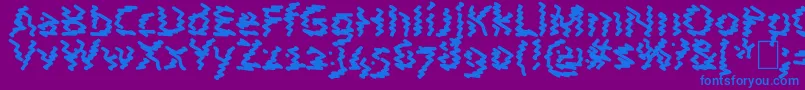 AstralWave-Schriftart – Blaue Schriften auf violettem Hintergrund