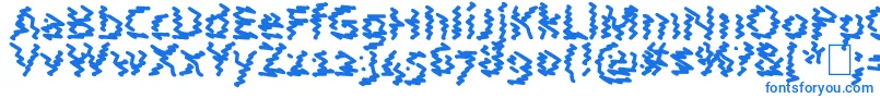 Fonte AstralWave – fontes azuis em um fundo branco