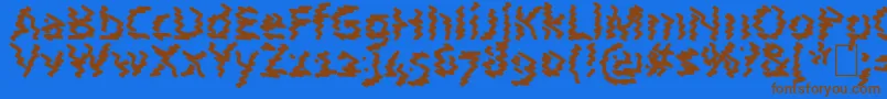 Шрифт AstralWave – коричневые шрифты на синем фоне