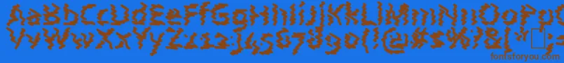 AstralWave Font – Brown Fonts on Blue Background