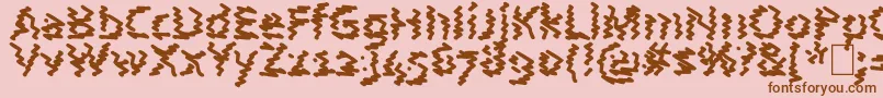 AstralWave-fontti – ruskeat fontit vaaleanpunaisella taustalla