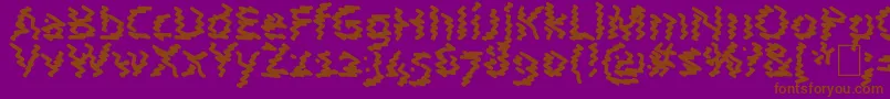 フォントAstralWave – 紫色の背景に茶色のフォント