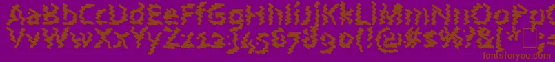 AstralWave Font – Brown Fonts on Purple Background
