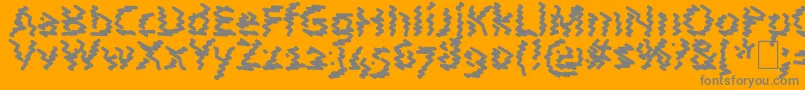 フォントAstralWave – オレンジの背景に灰色の文字